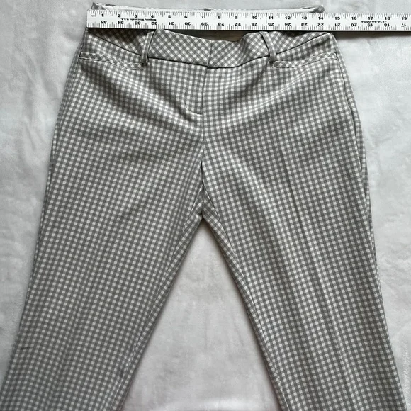 EXPRESS Columnist Gray & White Gingham Dress Pants Size 2R - Picture 6 of 8